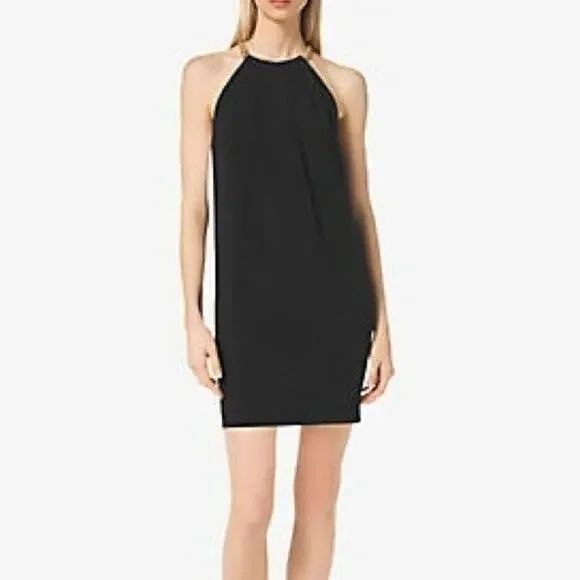 midnight blue halter dress Midnight Blue Satin Halter Dress M main image 0